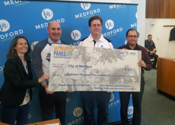 2021 Play Everyday Scholarship Fund Check Presented to City of Medford