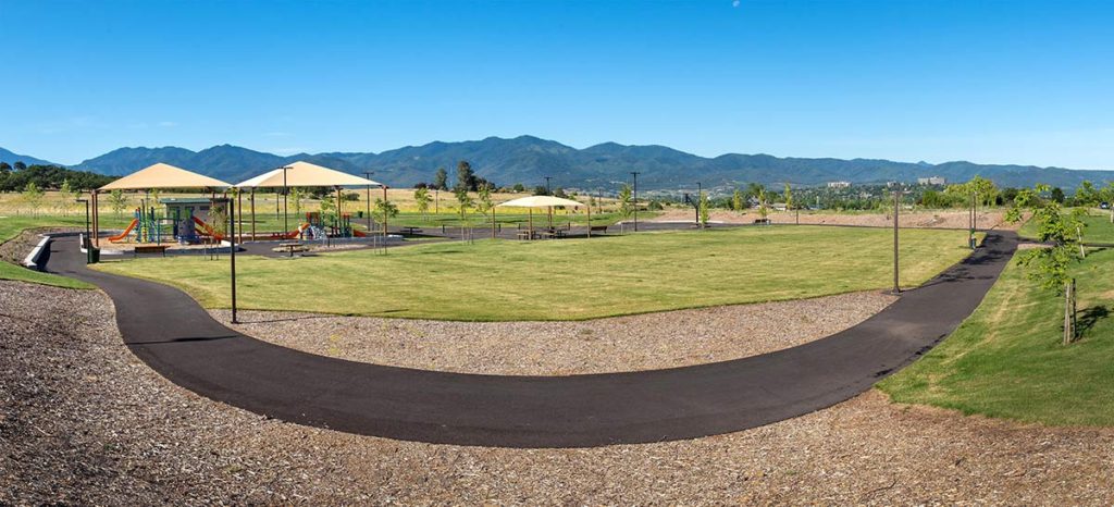 Village Center Park Wide Angle View